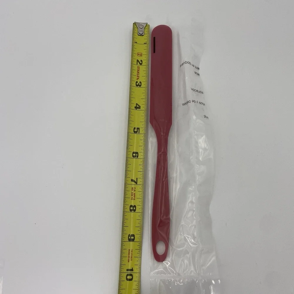 RED Silicone Spatula Cake Icing Frosting Spreader Kitchen Bowl Jar NEW
